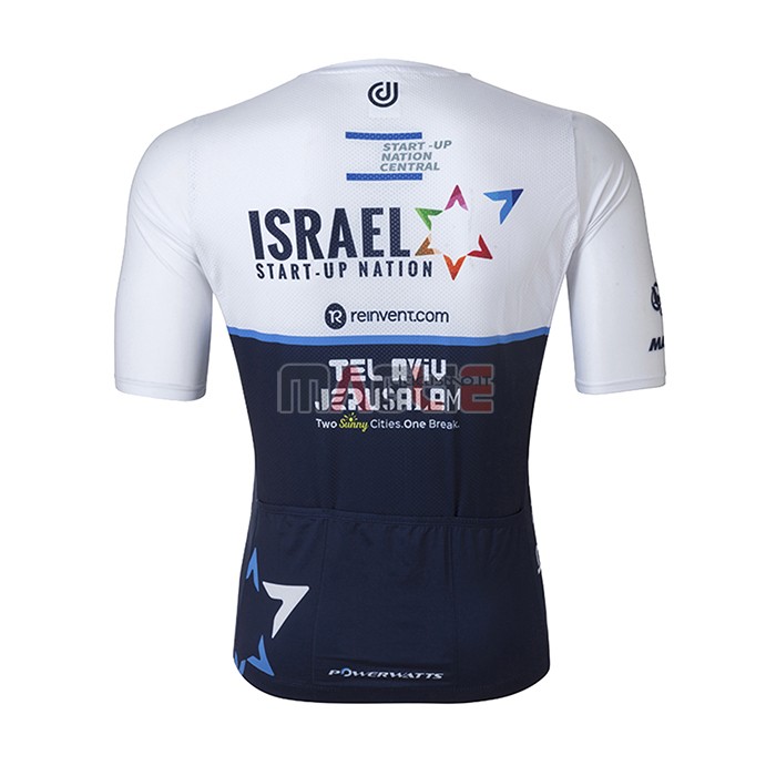 Maglia Israel Cycling Academy Manica Corta 2021 Academy Blu Bianco